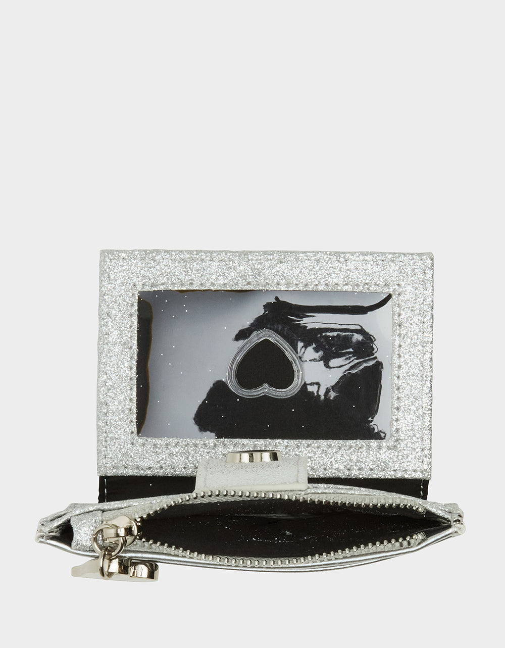 Betsey Johnson Rhinestone Bifold Wallet - Silver Bling Design