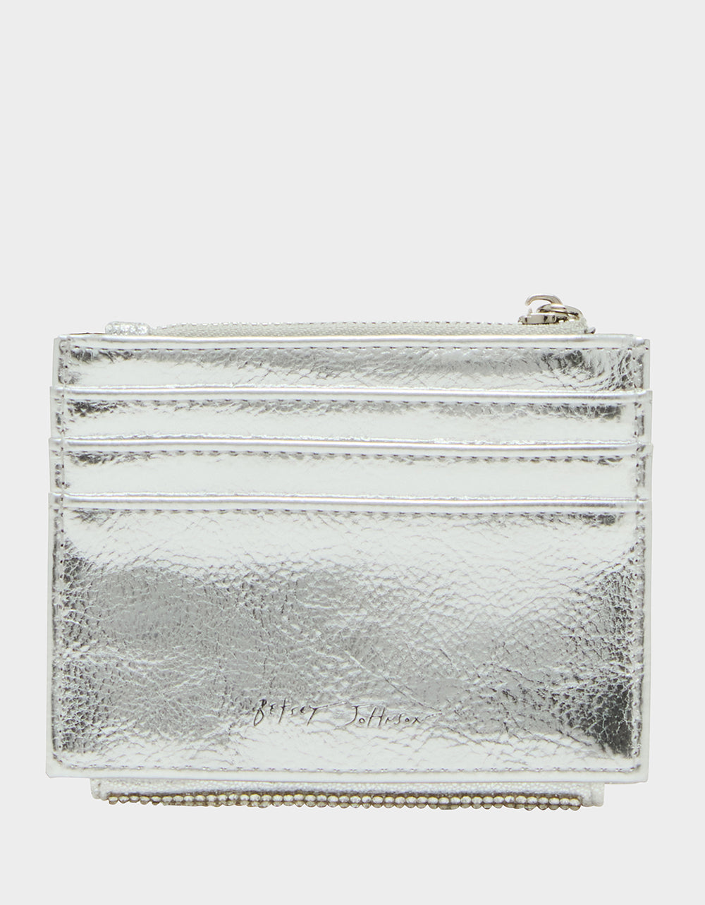 Betsey Johnson Rhinestone Bifold Wallet - Silver Bling Design