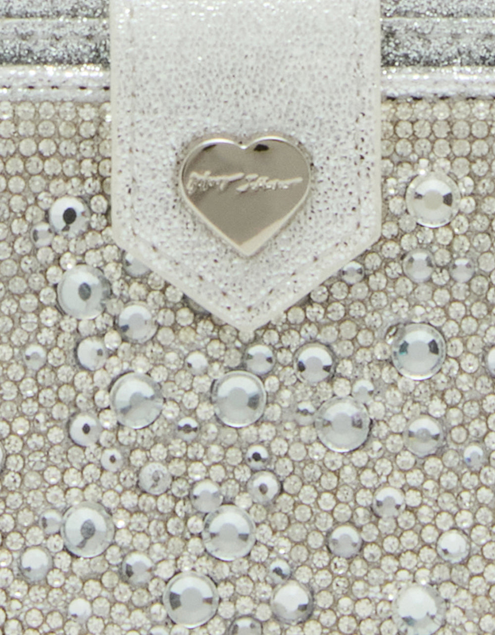 Betsey Johnson Rhinestone Bifold Wallet - Silver Bling Design