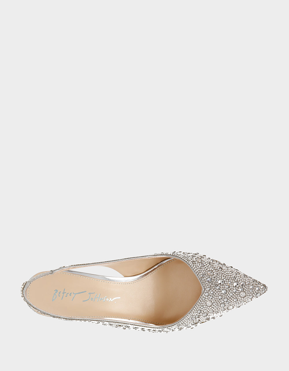 Clark Silver Rhinestone Slingback Heels - 2.25 Inch