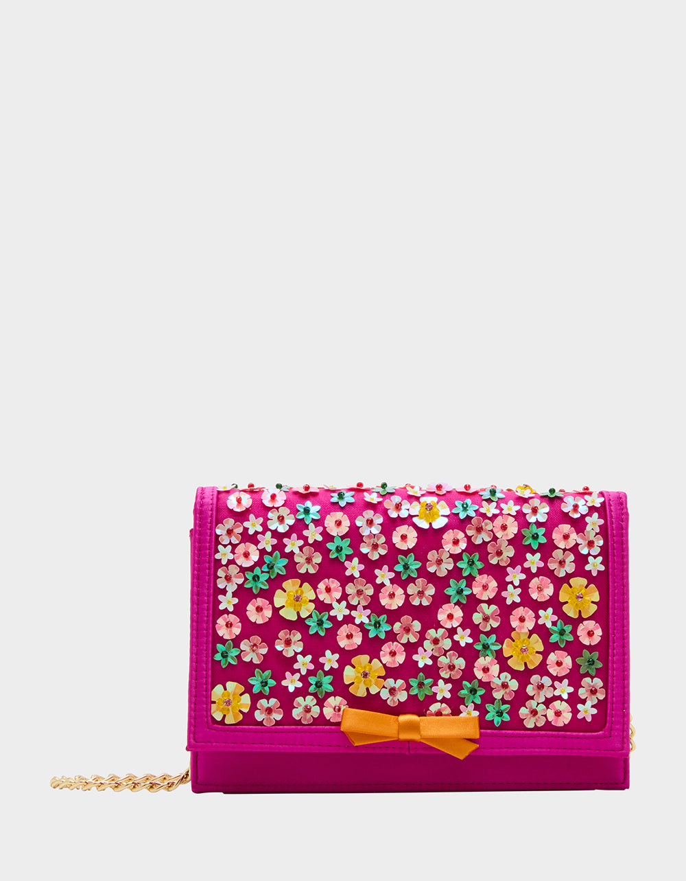 Betsey Johnson Floral Confetti Crossbody Bag with Rhinestones