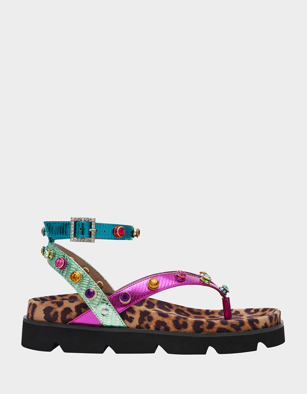 Betsey Johnson CONLEY Strappy Flatform Sandals with Ankle Strap
