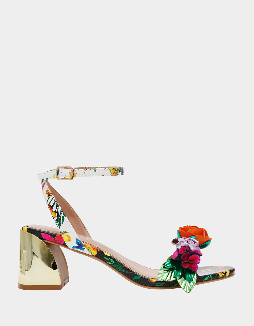 Betsey Johnson Darcee Black Multi Butterfly Heel Sandals - 2.5 Inch