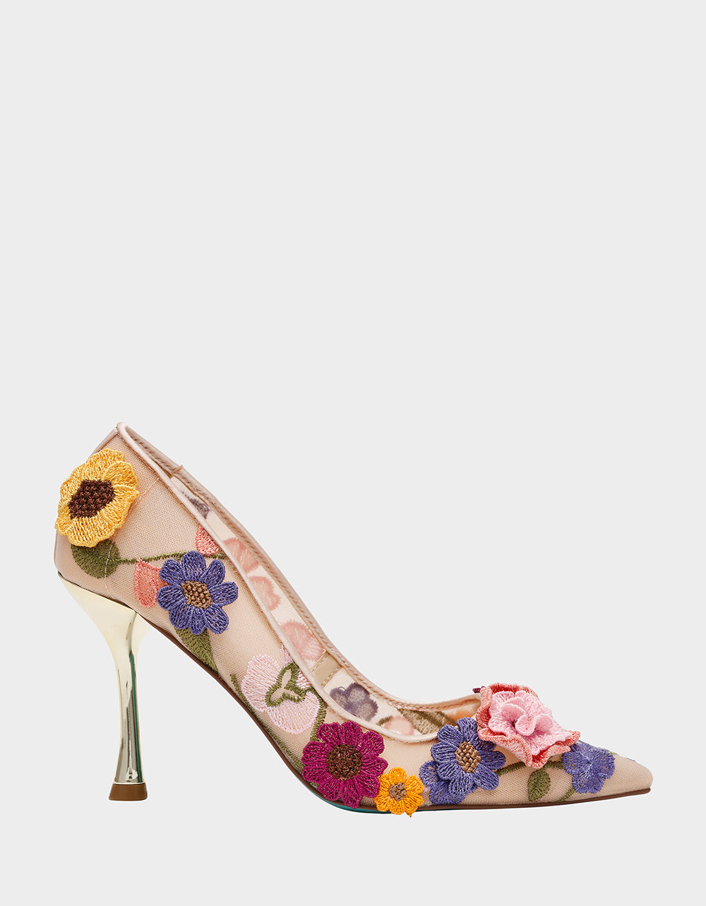 Betsey Johnson Aimey Floral Mesh Pump - 3.5 Inch Heel
