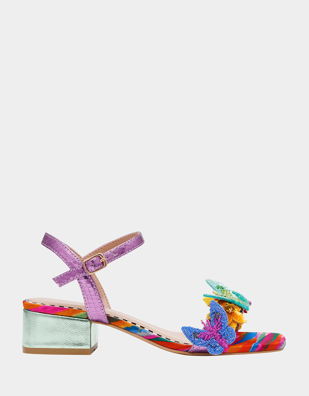 Betsey Johnson EMERRY Fuchsia Sequined Butterfly Sandals