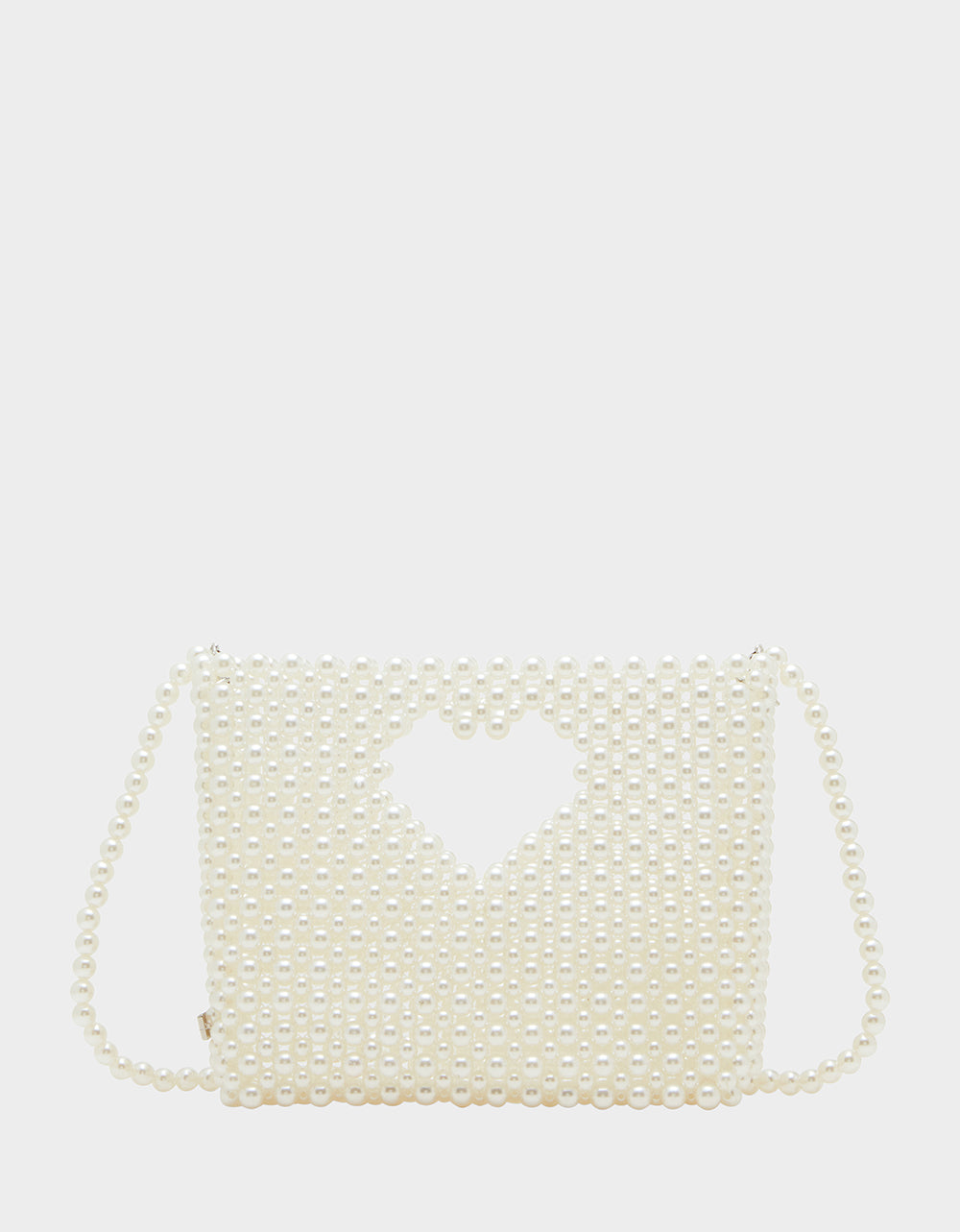 Betsey Johnson Gossip Pearl Crossbody Bag with Heart Handle