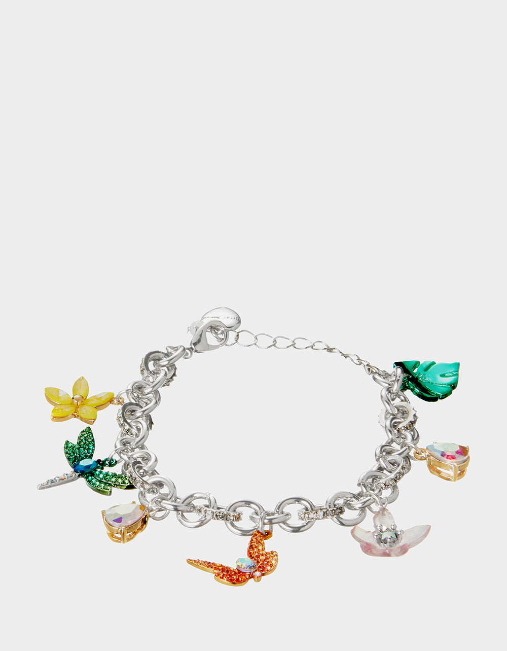 Betsey Johnson Garden Charm Bracelet with Dragonfly & Butterfly