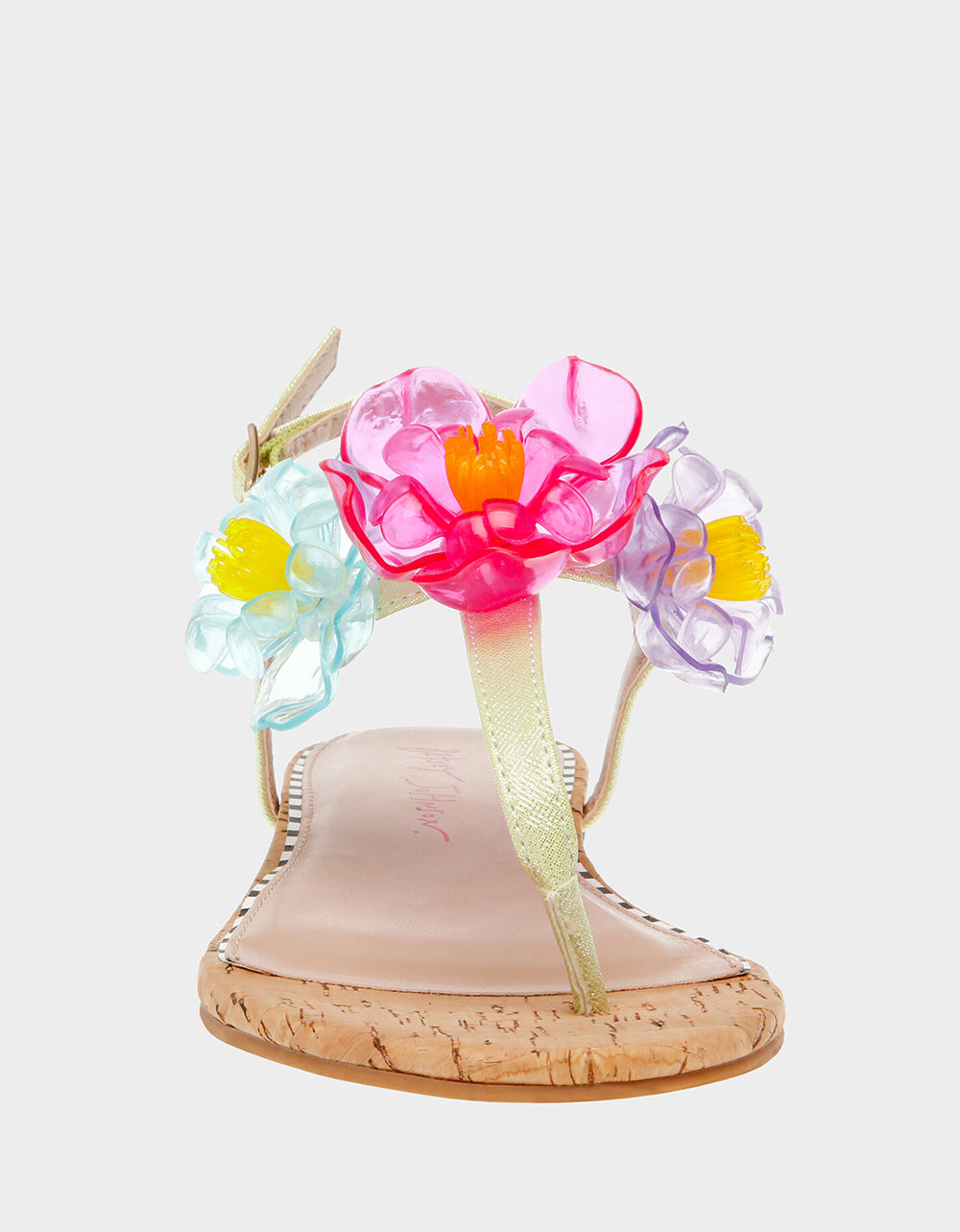 Betsey Johnson Havanah Floral T-Strap Thong Sandals