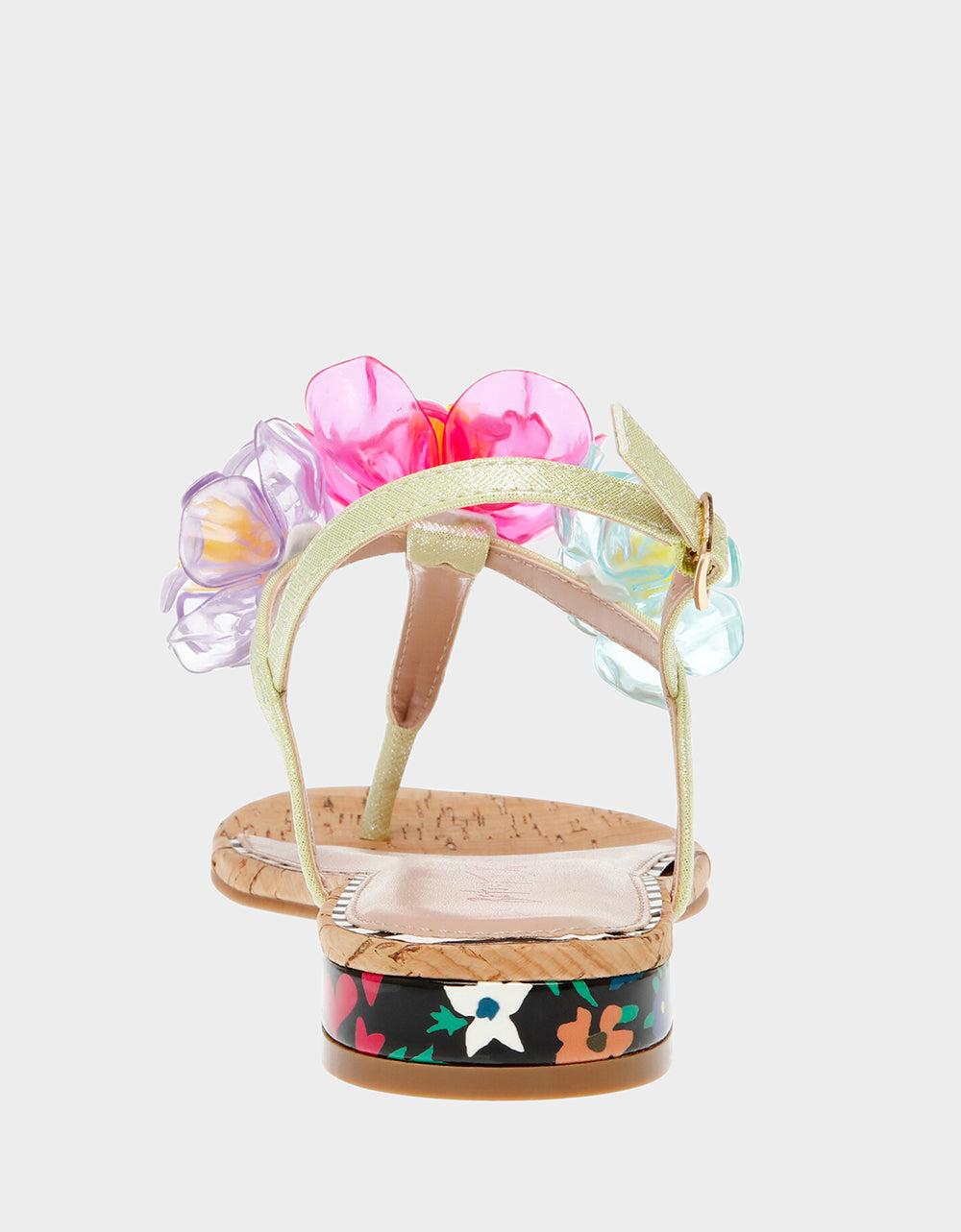 Betsey Johnson Havanah Floral T-Strap Thong Sandals
