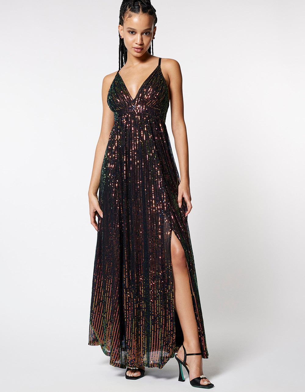 Betsey Johnson James Sequin Maxi Dress for Evening Events