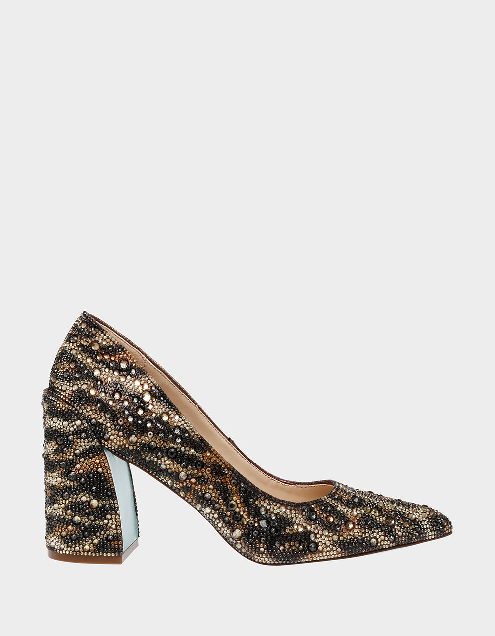 Betsey Johnson Jody Leopard Print Pumps with Block Heel
