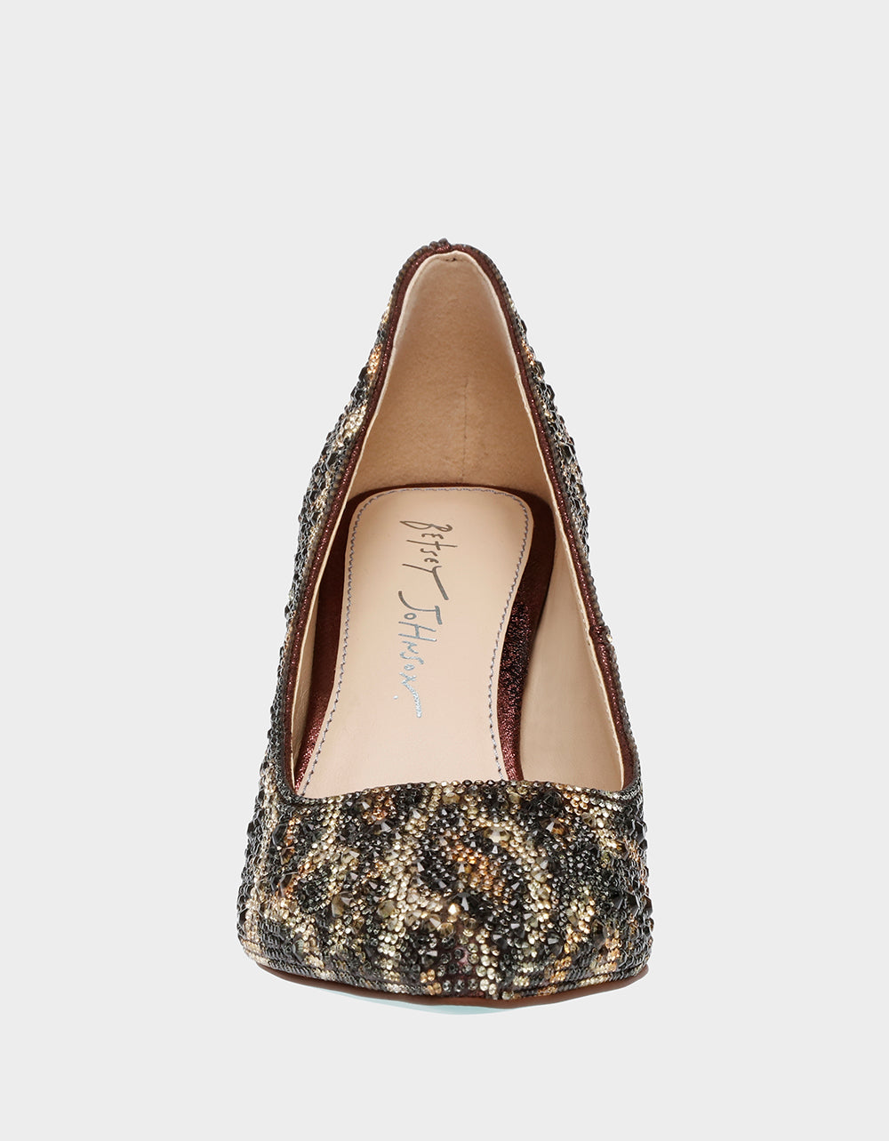 Betsey Johnson Jody Leopard Print Pumps with 3.5 Inch Block Heel