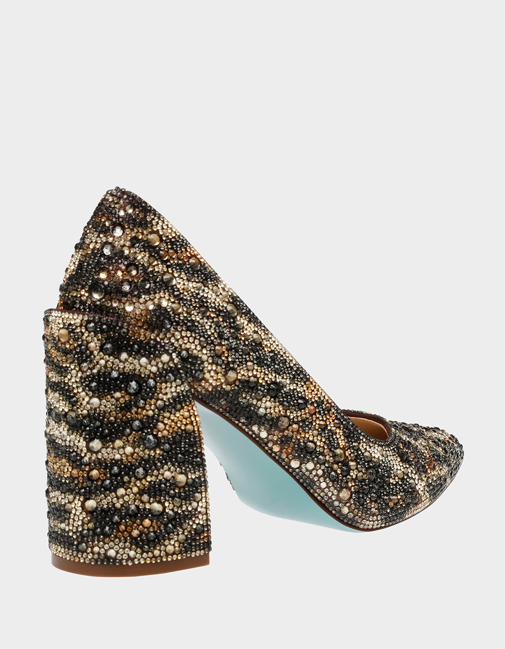 Betsey Johnson Jody Leopard Print Pumps with 3.5 Inch Block Heel