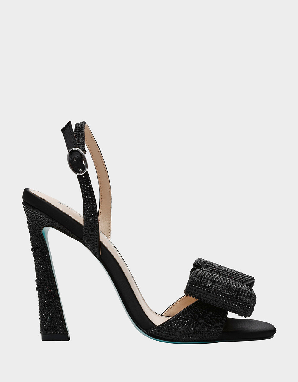 Betsey Johnson JOEL Rhinestone Slingback Heels with Bow