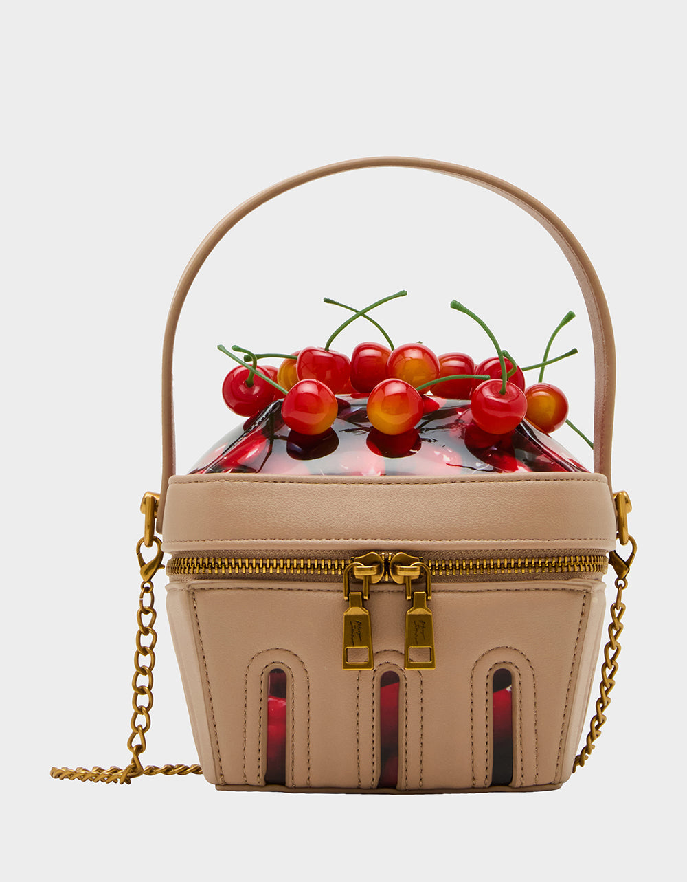 Kitsch Mon Cherry Red Crossbody Bag with Chain Strap
