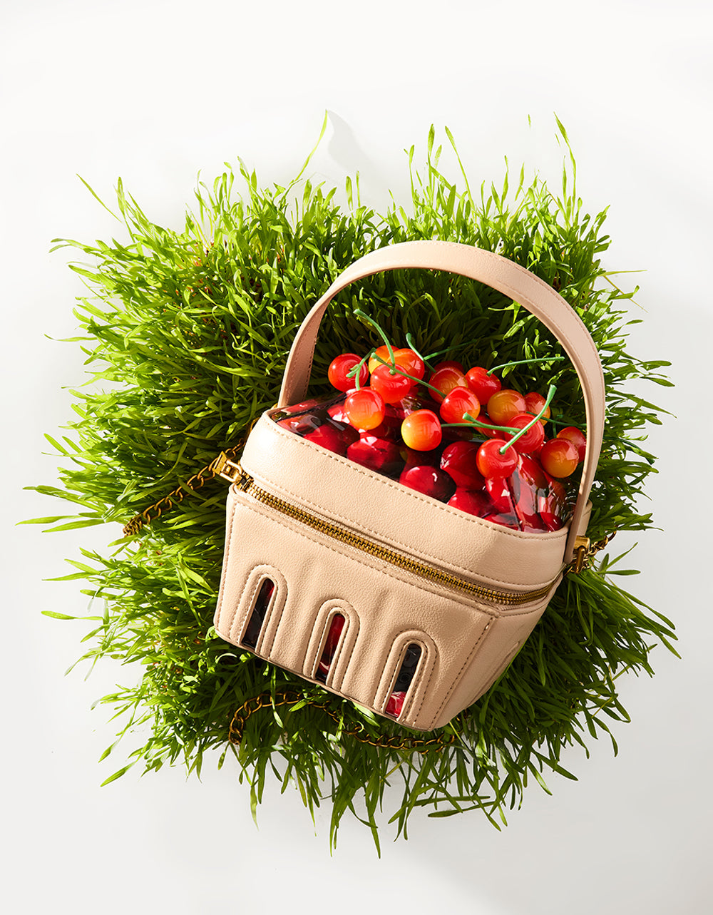 Kitsch Mon Cherry Red Crossbody Bag with Chain Strap