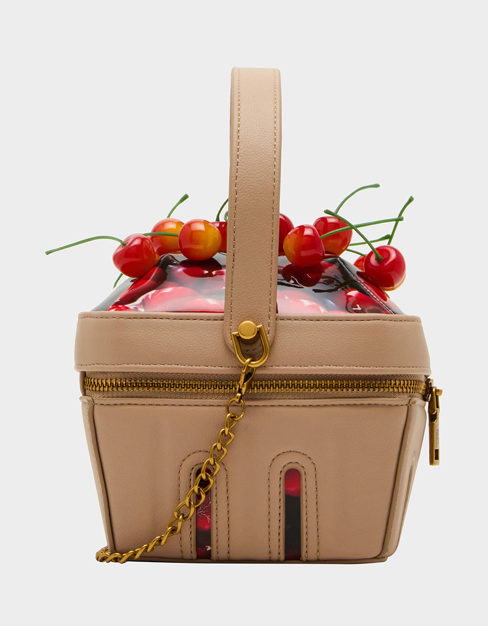 Kitsch Mon Cherry Red Crossbody Bag with Chain Strap