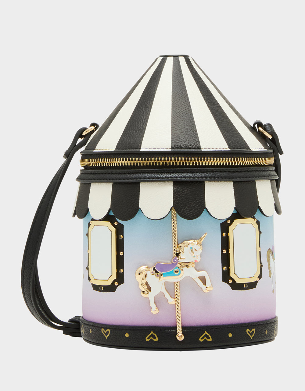 Kitsch Spin Me Carousel Crossbody Bag with Zipper Closure