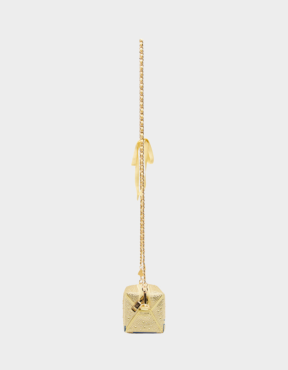 Kitsch Yellow Butter Crossbody Bag with Rhinestones