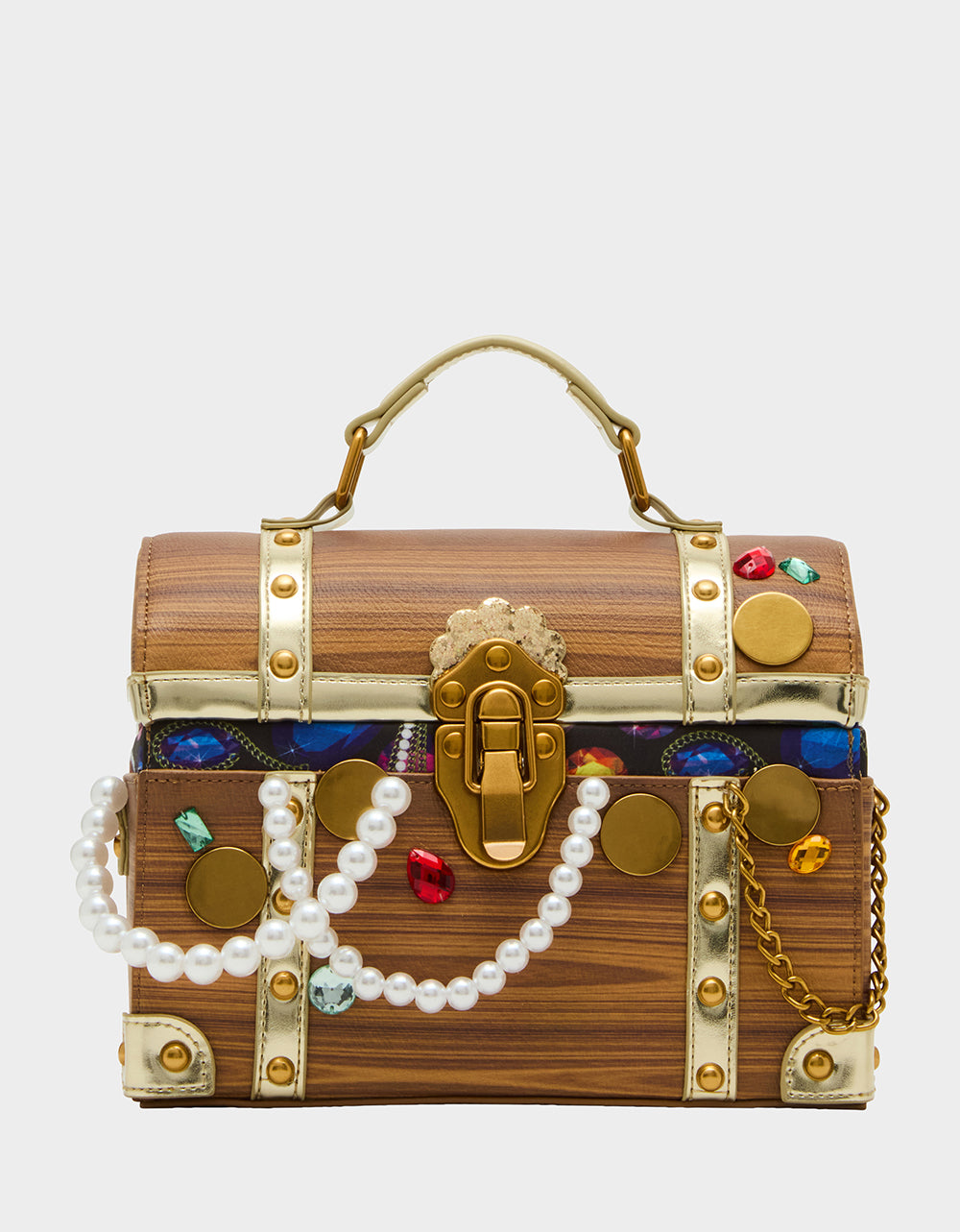 Kitsch X Marks The Spot Crossbody Bag with Gem & Pearl Straps