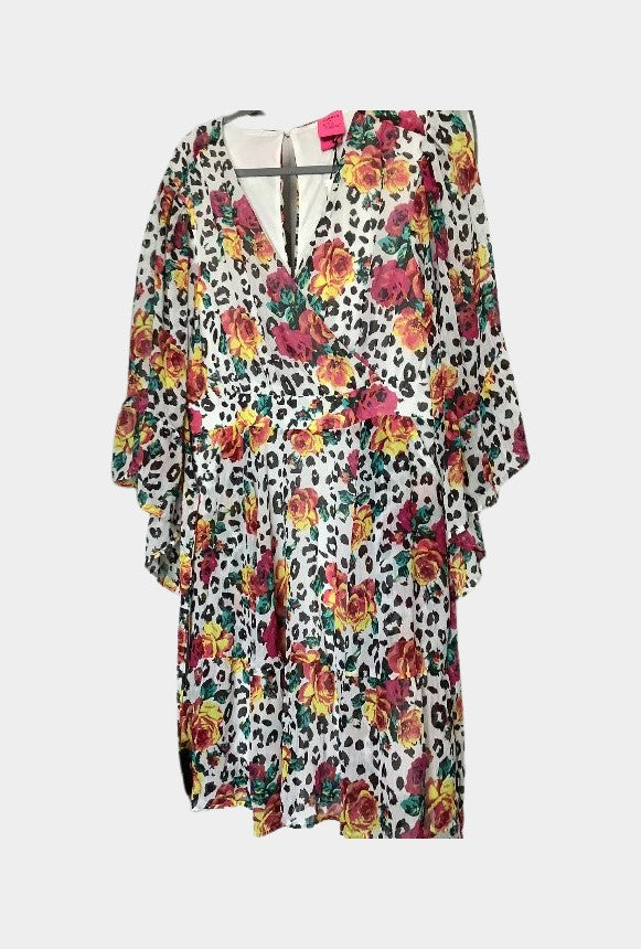 Animal Print Rose Floral Dress by RE:LUV