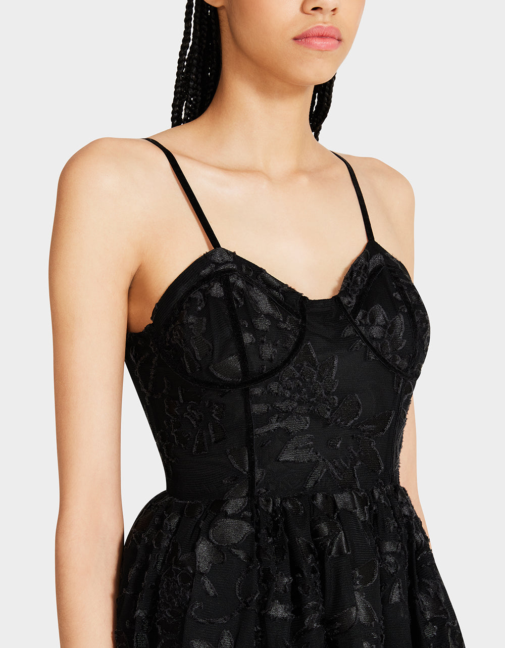 Betsey Johnson Lucia Black Floral Lace Mini Dress