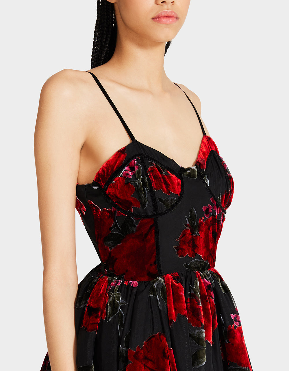 Betsey Johnson Lucia Red Rose Print Mini Dress