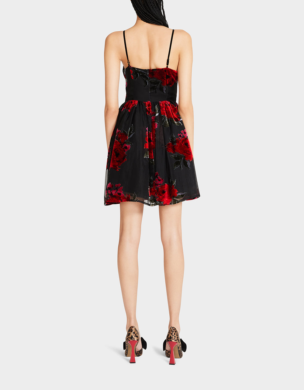 Betsey Johnson Lucia Red Rose Print Mini Dress