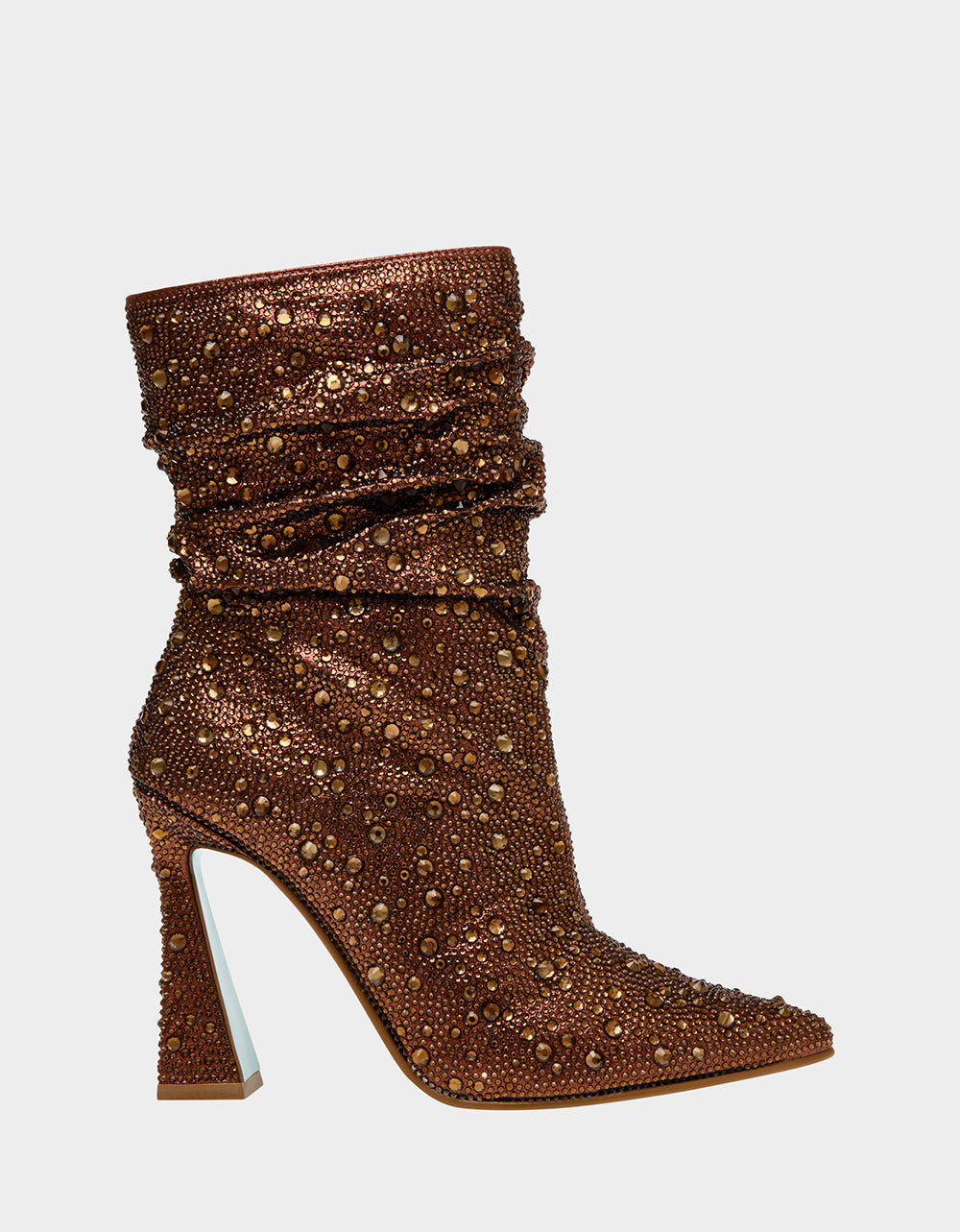 Betsey Johnson MAC Rhinestone Slouch Booties with 3.75 Inch Heel