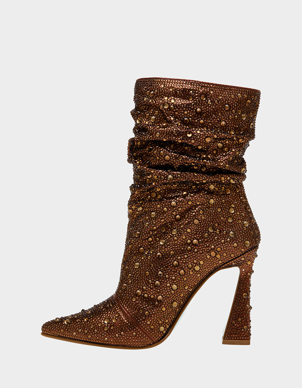 Betsey Johnson MAC Rhinestone Slouch Booties with 3.75 Inch Heel
