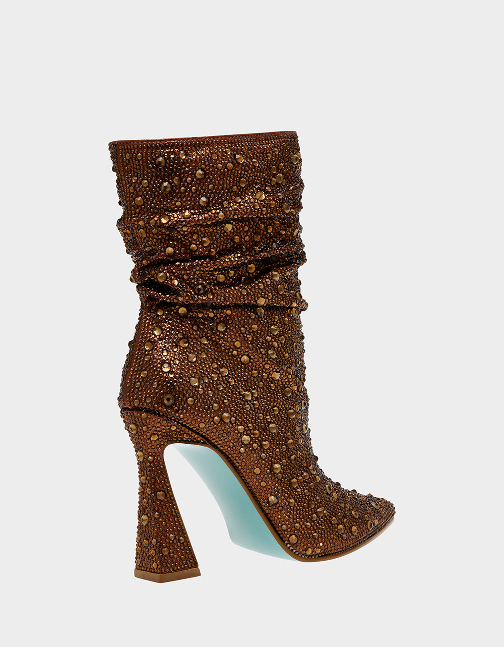 Betsey Johnson MAC Rhinestone Slouch Booties with 3.75 Inch Heel