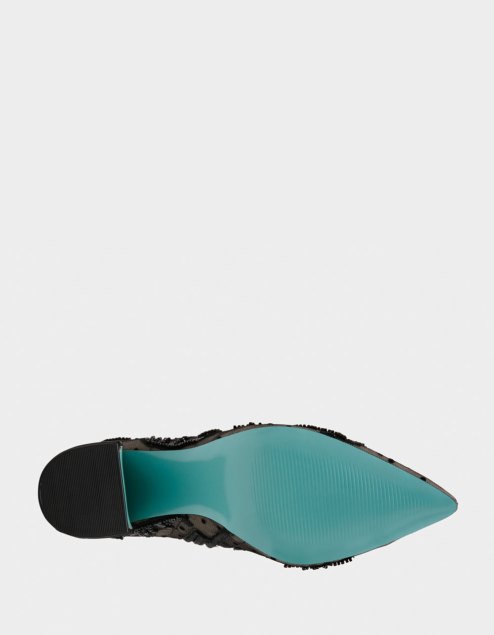 Betsey Johnson MERRI Black Beaded Booties with Block Heel
