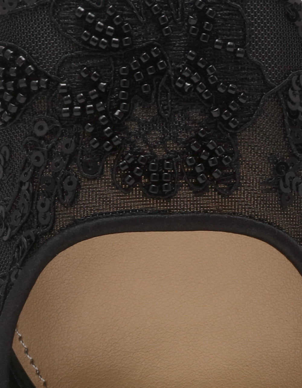 Betsey Johnson NINAH Black Mesh Slingback Block Heel Shoes