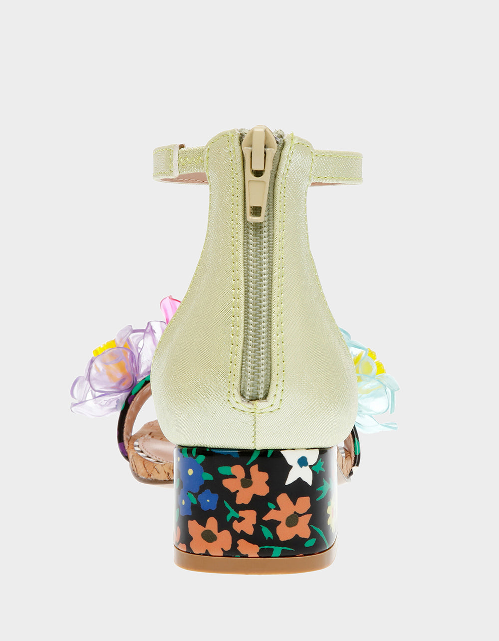 Betsey Johnson Oaklee Floral Open-Toe Sandal with 1.5 Inch Heel