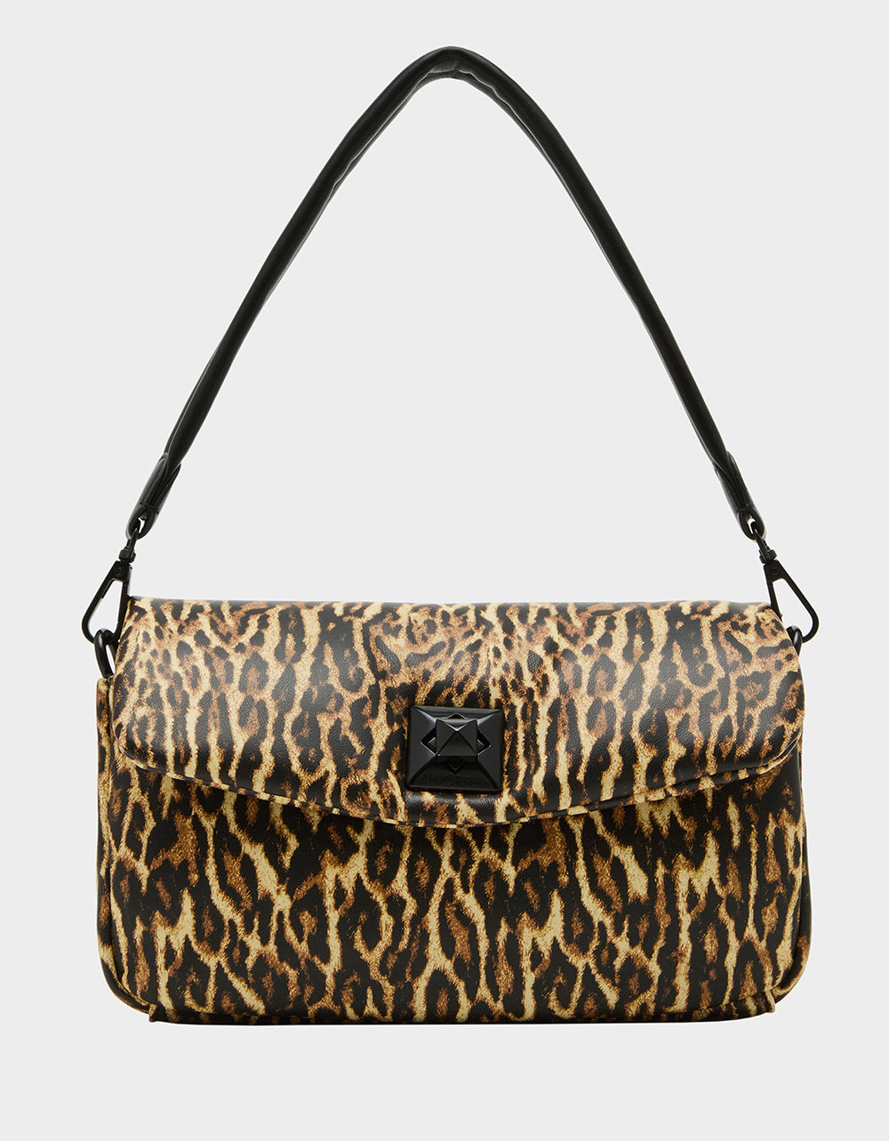 Leopard Print Puffed Flap Shoulder Bag - Stylish & Spacious