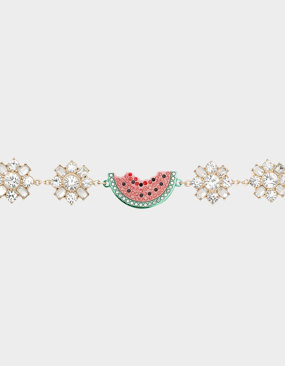 Betsey Johnson Watermelon Charm Adjustable Bracelet Pink