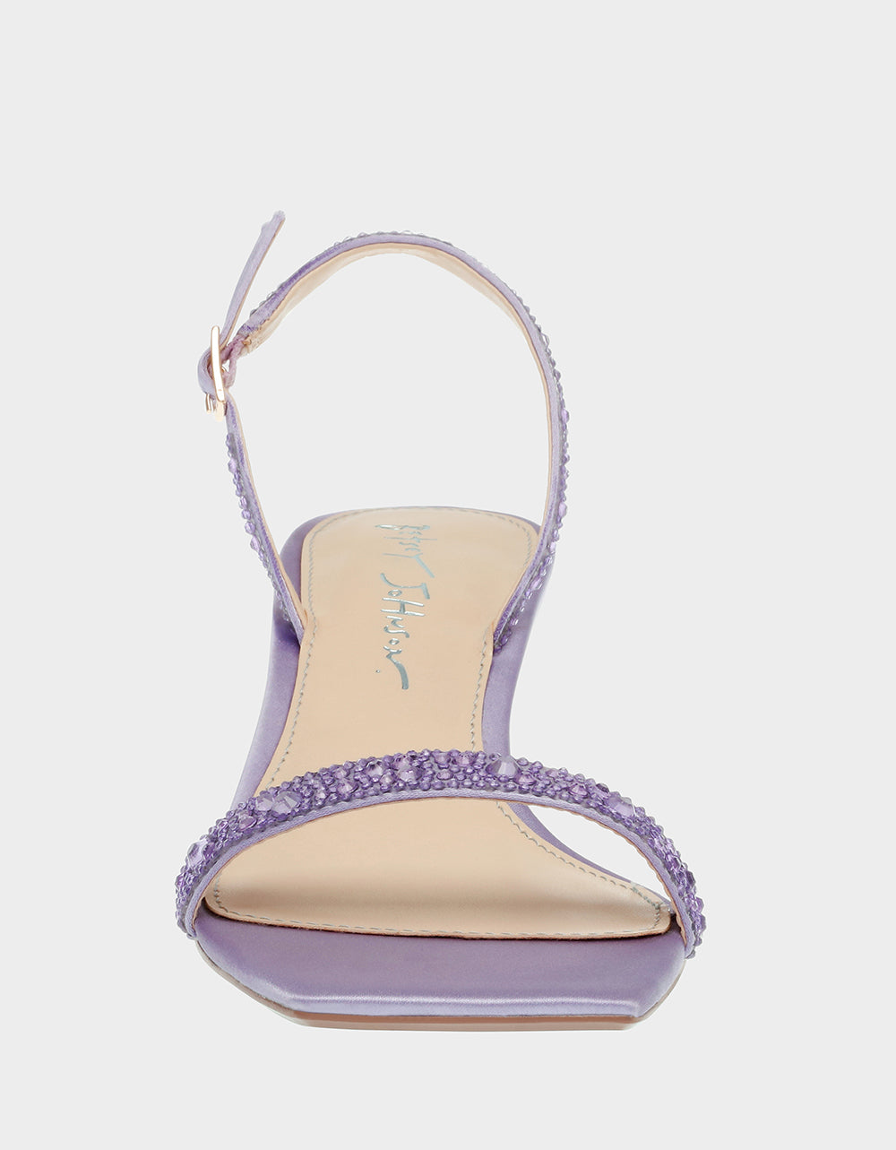 Betsey Johnson Rebel Lavender Rhinestone Kitten Heels