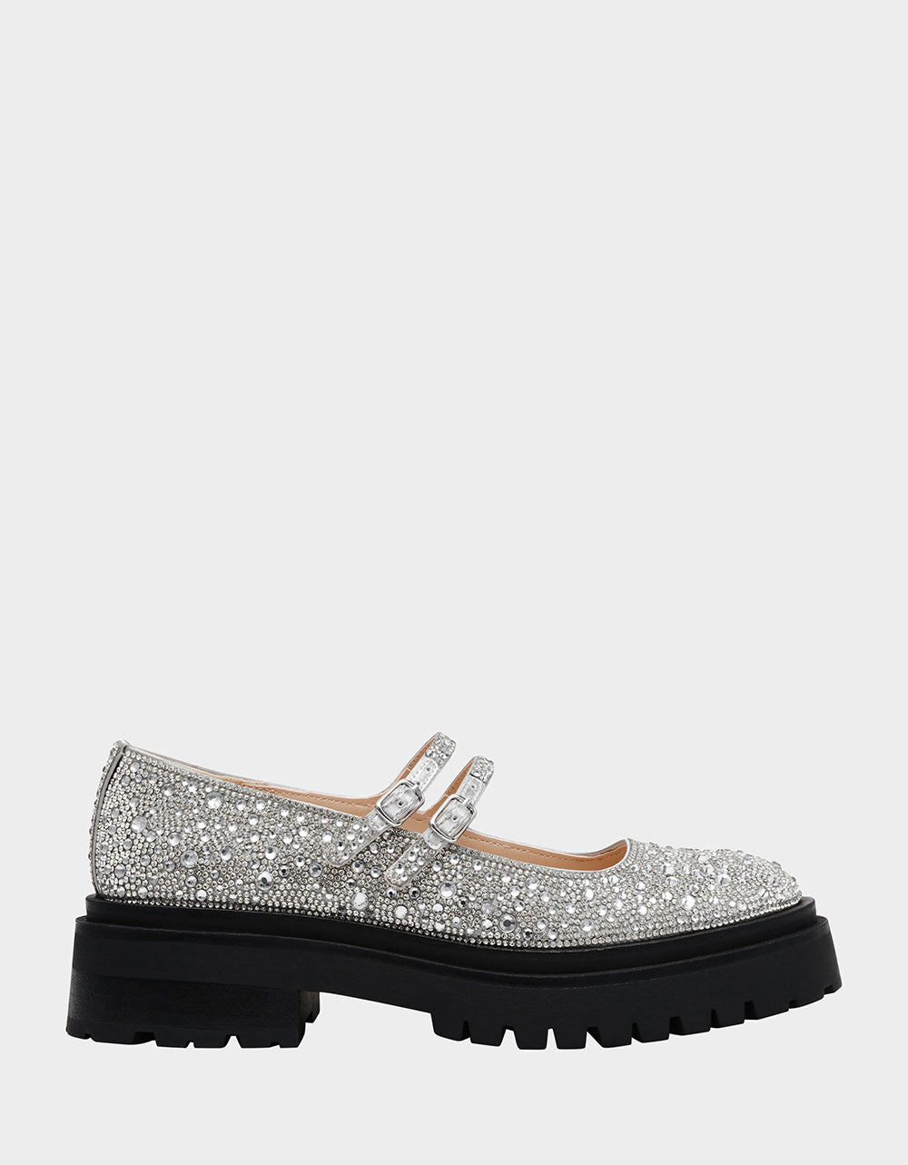 Betsey Johnson RICO Rhinestone Mary Janes with Lug Sole