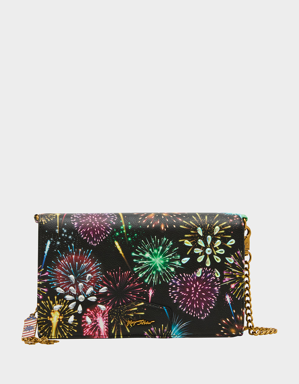 Betsey Johnson Spark Joy Black Multi Chain Wallet for Women