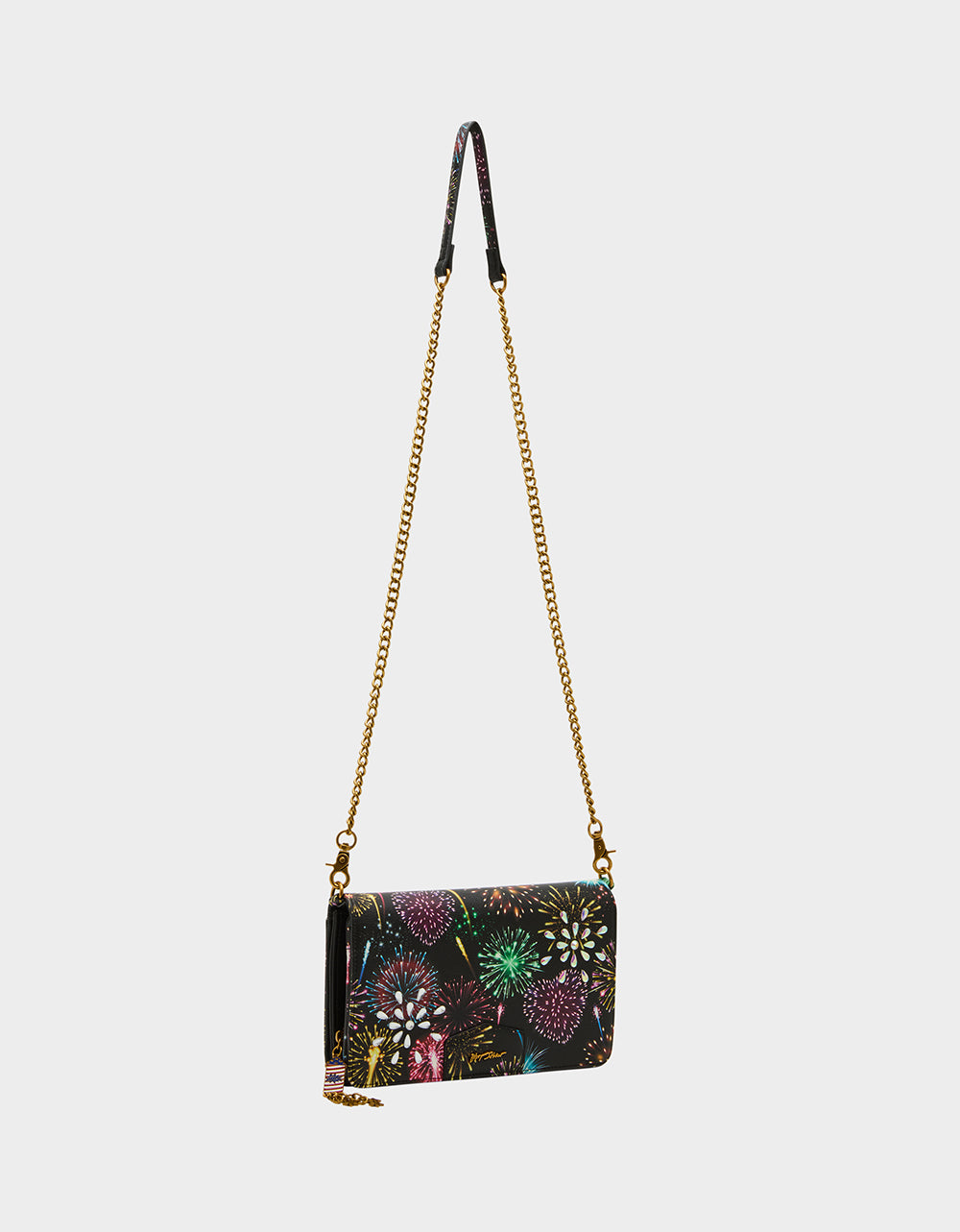 Betsey Johnson Spark Joy Black Multi Chain Wallet for Women
