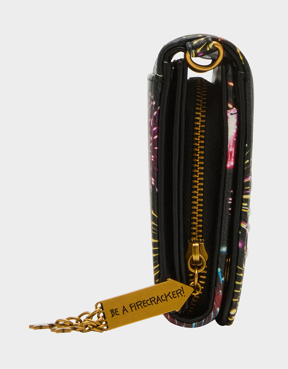 Betsey Johnson Spark Joy Black Multi Chain Wallet for Women