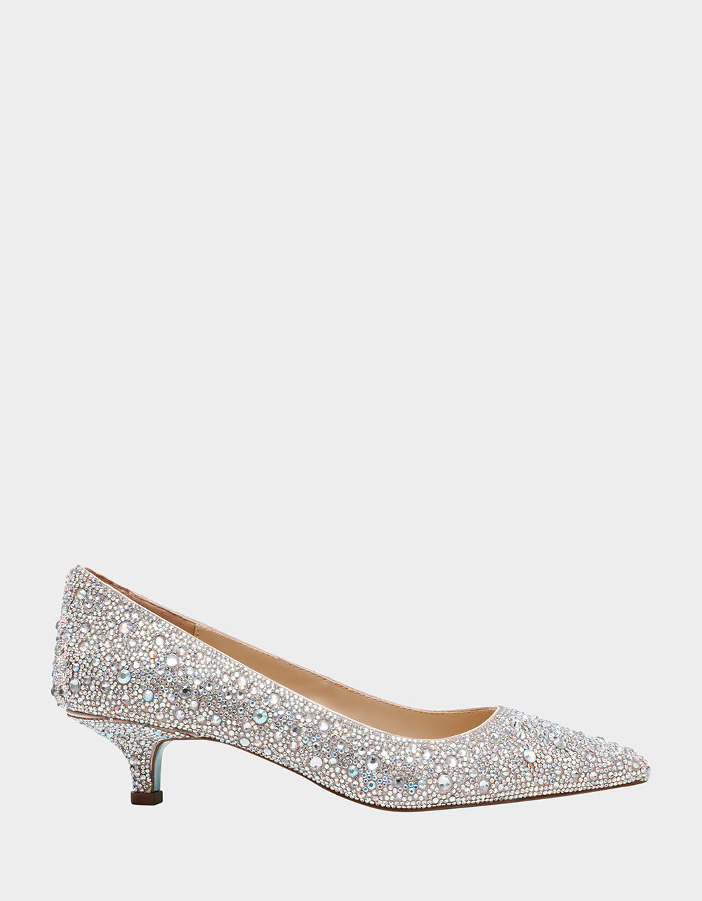 Betsey Johnson SCOUT Rhinestone Kitten Heel Pump for Formal Events