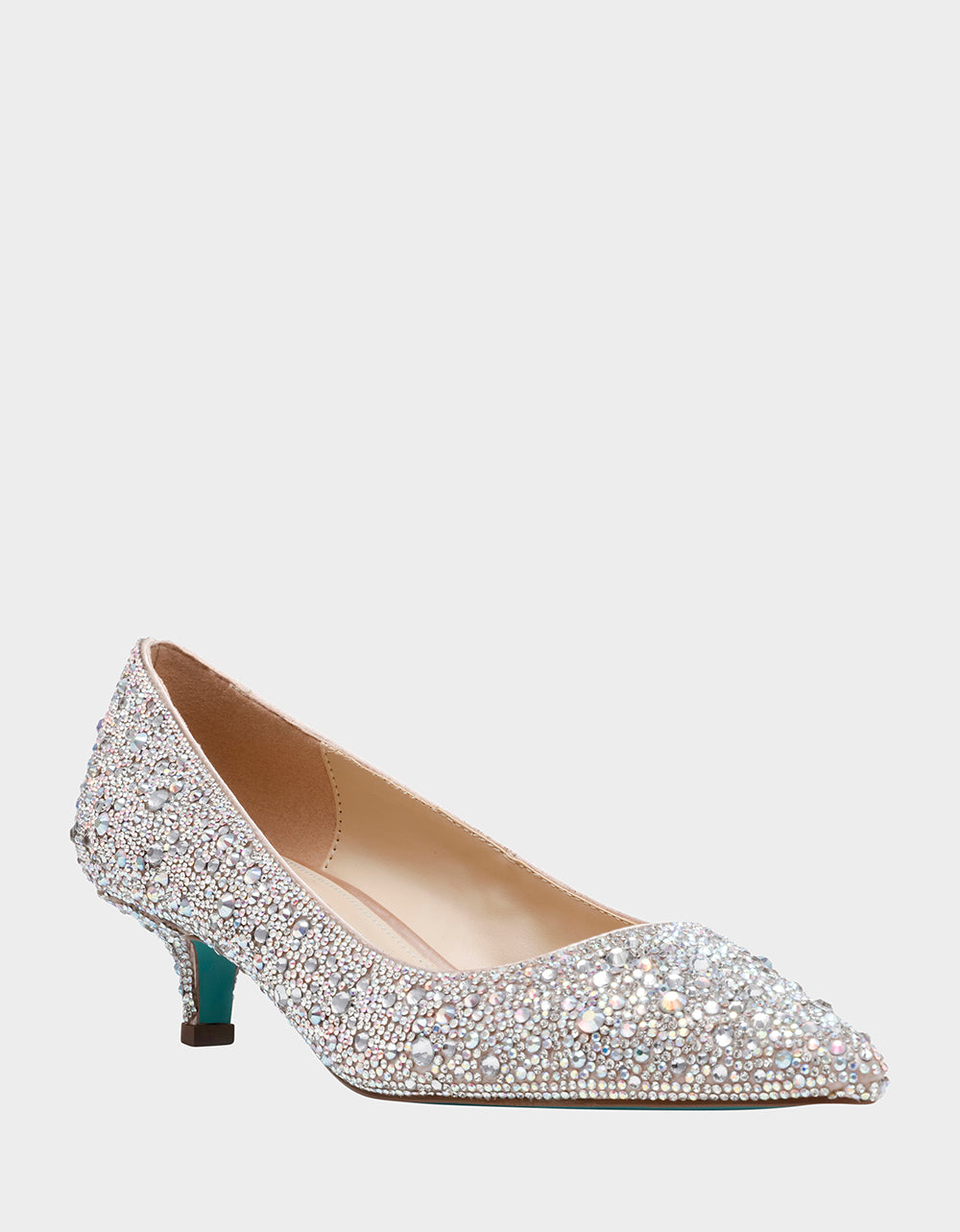 Betsey Johnson SCOUT Rhinestone Kitten Heel Pump for Formal Events