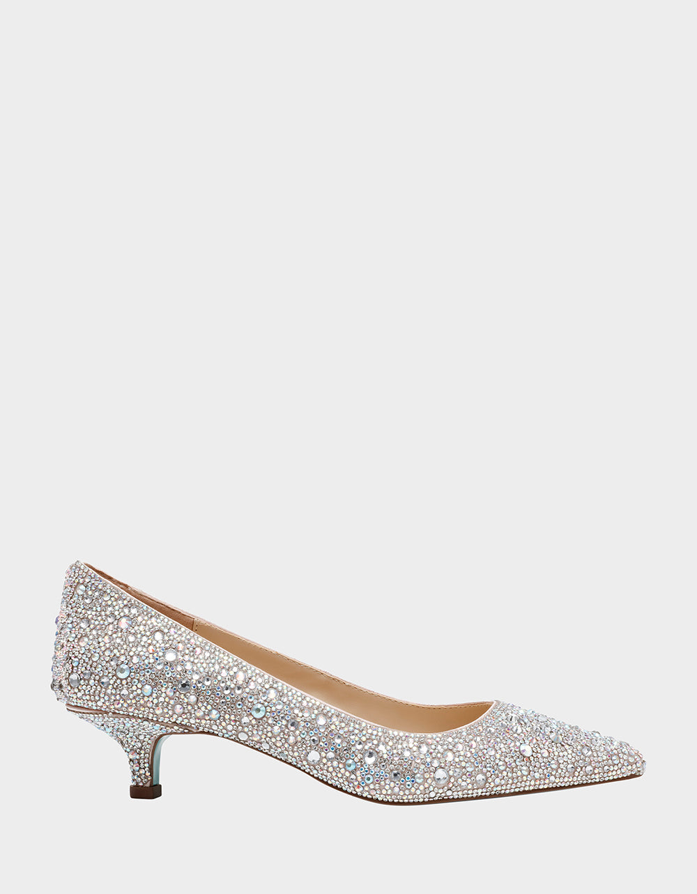 Betsey Johnson SCOUT Rhinestone Kitten Heel Pump for Formal Events