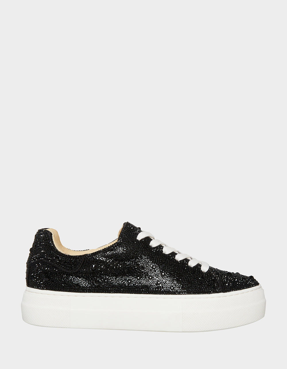 Betsey Johnson SIDNY Rhinestone Platform Sneakers - Black