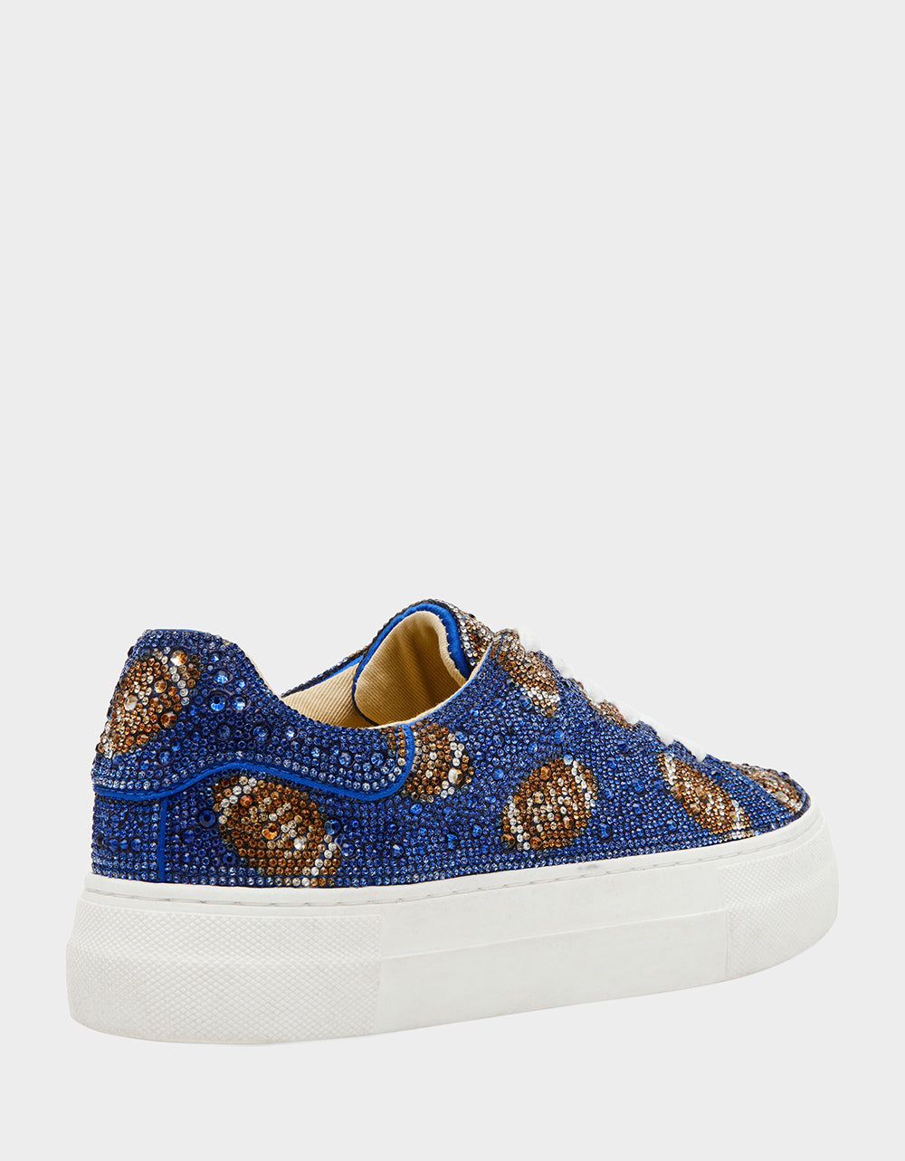 Sidny Blue Rhinestone Sneakers with Platform