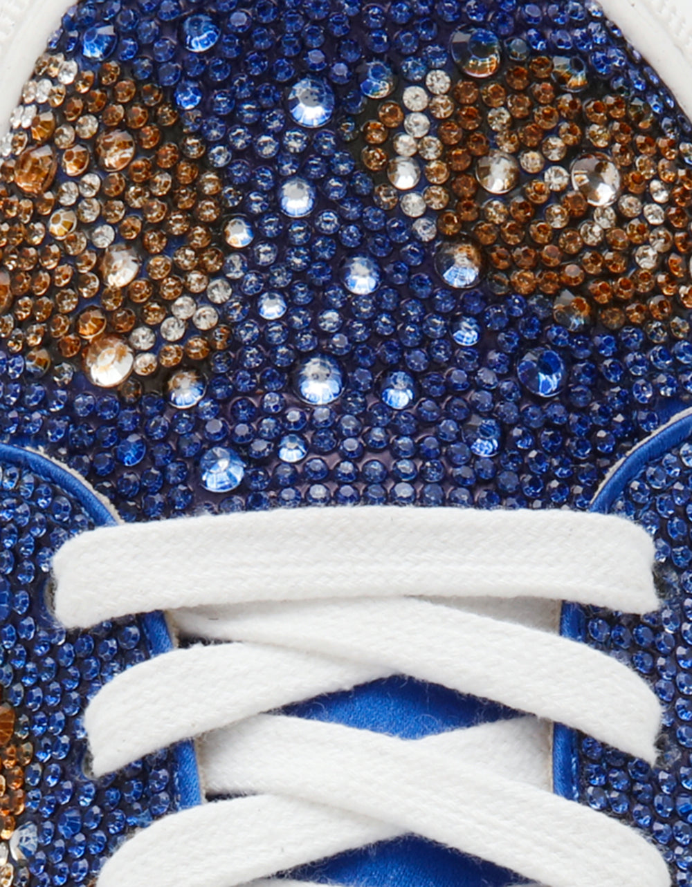 Sidny Blue Rhinestone Sneakers with Platform