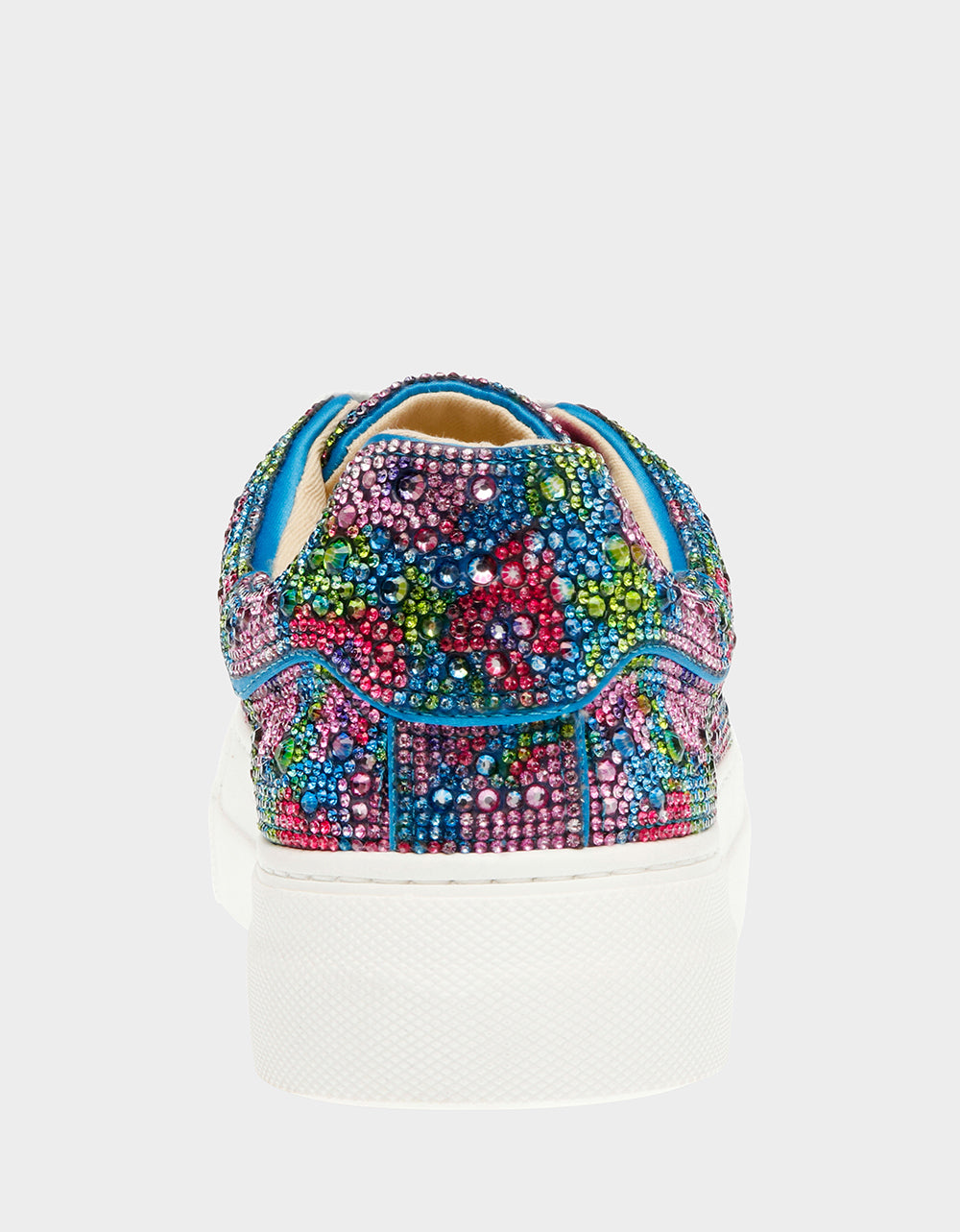Betsey Johnson SIDNY Rhinestone Platform Sneakers in Blue Multi