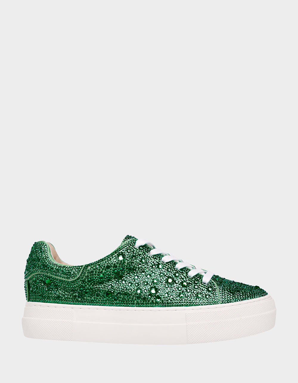 Betsey Johnson SIDNY Rhinestone Sneakers with Pearl Platform