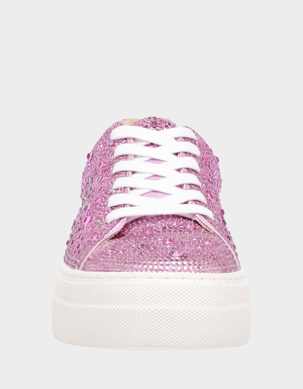 Betsey Johnson SIDNY Rhinestone Sneakers in Light Pink